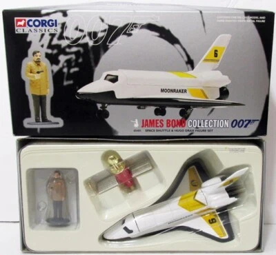 CORGI 007 JAMES BOND 1998 DIE CAST SPACE SHUTTLE & HUGO DRAX FIGURE SET NEW! - Image 1 of 4