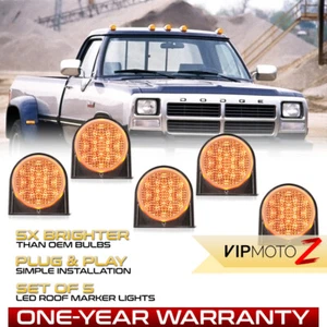 5x Full LED Roof Cab Clearance Lights For 84-93 D150 D250 D350 W150 W250 W350 - Picture 1 of 10