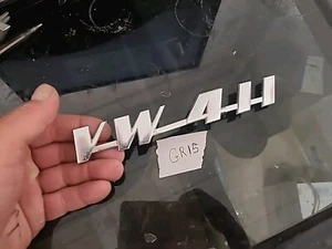 VINTAGE 1970'S VOLKSWAGEN VW 411 REAR DECK EMBLEM SCRIPT OEM 415853687 VW - Picture 1 of 6