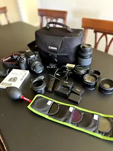 Canon Rebel T6 DSLR Camera Bundle – 5 Lenses + Accessories 18 MP-Great Condition - Picture 1 of 17