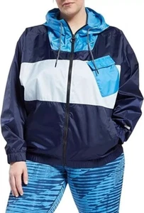 Core 10 by Reebok Women's Oversized Colorblock Woven Hooded Jacket Size XS 4/6 - Picture 1 of 12