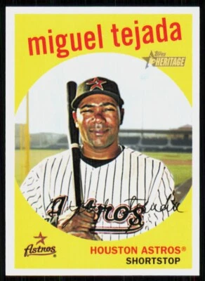 2008 Topps Heritage High Number Miguel Tejada Houston Astros #600 - Image 1 of 2