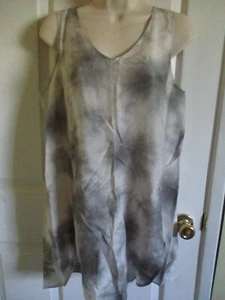 SZ S Eileen Fisher PEARL Crystalline Cotton Silk Rounded V-Neck Tunic Top NWT - Picture 1 of 2