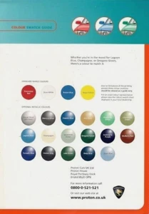 Proton Satria Wira GTi Specifications 2000-01 UK Market Foldout Brochure - Picture 1 of 2