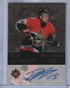 2006-07 Ultimate Collection Ultimate Achievements Auto #UA-DH Dany Heatley 19/50