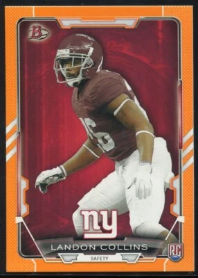 2015 Topps Bowman Orange Landon Collins /299 RC New York Giants - Image 1 of 3