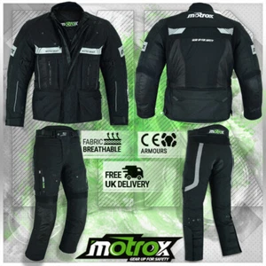 Motorcyle Textile Waterproof Jacket & Trouser Motorbike Coat CE Armours Suit - Picture 1 of 12