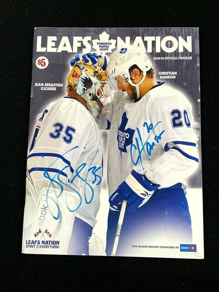 Jean-Sebastien Giguere & Christian Hanson Signed Toronto Maple Leafs Program - Image 1 of 1