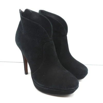 Botines Alexandre Birman Plataforma Gamuza Negra Talla 7 Botines Tacón Alto Foto 1 de 4