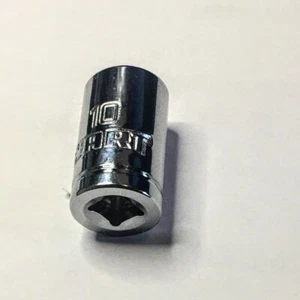 Hart 10 mm x 1/4" Standard Socket Chrome 6 Pt Free USA Shipping - Foto 1 di 3