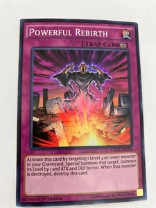 Powerful rebirth 1st edition foil yu-gi-oh gaming cards cscan - Picture 1 of 2