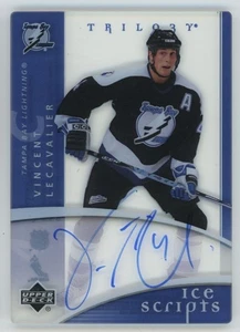 2007-08 UPPER DECK TRILOGY Vincent Lecavalier ICE SCRIPTS AUTO AUTOGRAPH - Picture 1 of 2