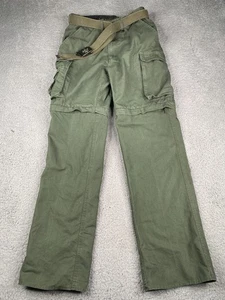Boy Scouts Of America Convertible Uniform Pant Mens 32x34 Green Canvas Belted - Picture 1 of 16
