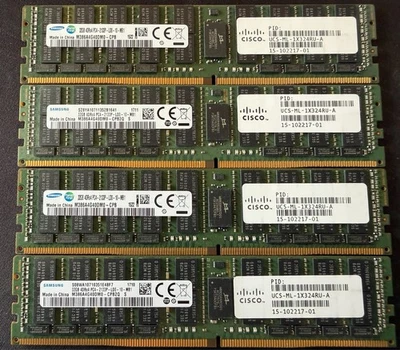 32GB PC4-17000 ECC LRDIMM DDR4 2133MHz Samsung Part # M386A4G40DM0-CPB - Image 1 of 2