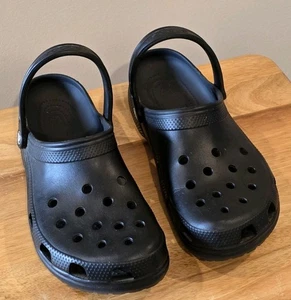 Crocs Mens Clog Shoes Size 14 Black Rubber Slip Resistant Casual Pre-owned - Picture 1 of 5