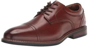 Men's Centro Flex Cap Toe Oxford Dress Casual Leather Comfortable Lace Up, Co... - Picture 1 of 8