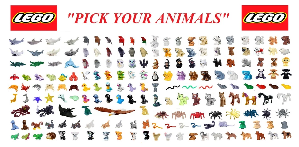☀️ LEGO U Pick Animales Mascotas Amigos Elfos Zoológico Granja Ciudad Lote Minifigura a Granel Foto 1 de 4