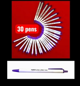 Penne Stic BIC Clic 30ct inchiostro viola, punta media (edizione limitata) - Foto 1 di 24
