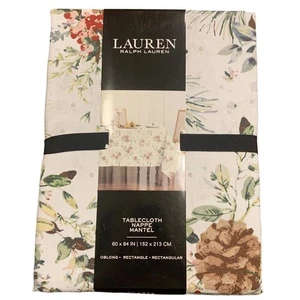 Ralph Lauren Mantel Pino Conos Bayas Navidad Vacaciones Invierno 60" X 84" - Imagen 1 de 5