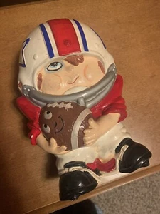 Vintage 1979 Enesco Sport Skwirts Football Ceramic Bank Frankie Fumble Piggy - Picture 1 of 6