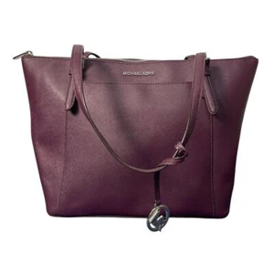 Bolso de Hombro Michael Kors Color Vino Herrajes Dorados Interior Tostado Usado - Imagen 1 de 15