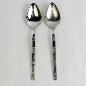 Set Di 2 ONEIDA Madrid Acciaio Inox Cucchiaio da Tavolo Servire Cucchiai - Foto 1 di 5
