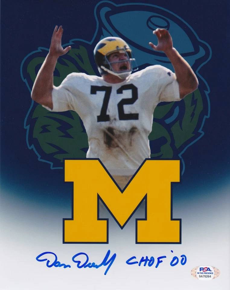 DAN DIERDORF Signed Autographed Auto 8x10 Photo Picture Michigan Wolverines PSA - Image 1 of 1