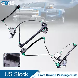 Pair Front Window Regulator w/Motor For Chevy Corvette 1997-2004 Left Right - Bild 1 von 24