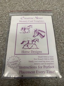 Creative News Horse Designs Memory Card Templates for Elna And New Home Janome - Picture 1 of 2