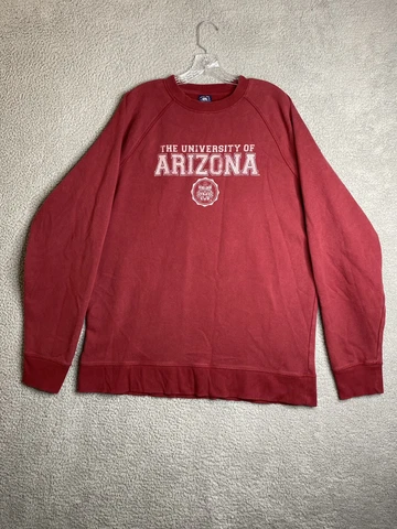 U of A Sweatshirt Mens XL Red Fleece Logo Long Sleeve University Of Arizona Cover