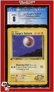 Gym Challenge 86 Lt. Surge's Voltorb 1st Edition CGC 8 - Picture 1 of 2