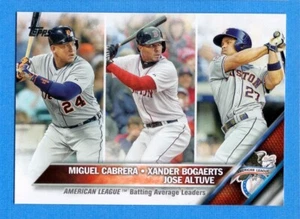 2016 Topps #29 LL Miguel Cabrera/Jose Altuve/Xander Bogaerts - Picture 1 of 1