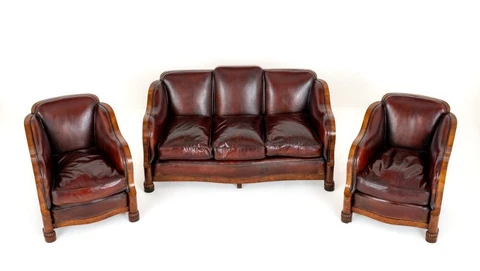 Art Deco Cloud Suite Club Chairs Couch Period 1930 Cover