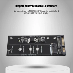 M.2 NGFF SSD to SATA 22PIN Hard Drive Disk Stable Performance Adapter Riser Card - Afbeelding 1 van 9