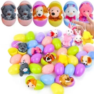 NEW Easter Surprise Eggs Stuffed Toy Prefilled Animal Gifts Plush Toy Party L6J8 - Picture 1 of 13