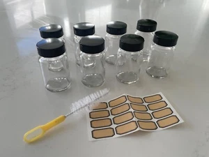 8PCS 2oz Glass Jars + Lids Small Containers with Screw Caps Leakproof/Wide Mouth - Picture 1 of 8