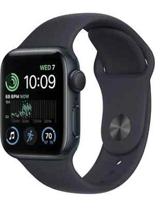 Apple Watch SE 44mm Space Gray Aluminum Case with Black Sport Band - Regular... - Zdjęcie 1 z 4