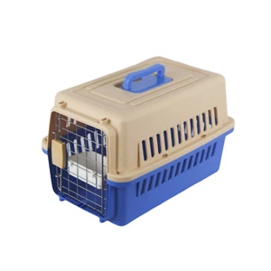 YES4PETS Small Dog Cat Crate Pet Carrier Airline Cage With Bowl and Tray-Blue - Picture 1 of 3