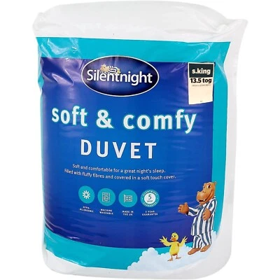 Silentnight Soft & Comfy Fluffy Fibre Filled 13.5 Tog Winter Duvet - Super King