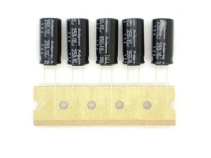 5x Rubycon 10µF 350V- ø11x21mm,105°C RoHS (10uF,ELKO,Elektrolyt-Kondensator)F142 - Bild 1 von 1