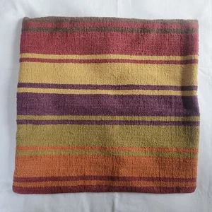 VTG Pottery Barn Kilim Cotton Aztec Striped 18” Square Pillow Cover Heavy UNUSED - Picture 1 of 12