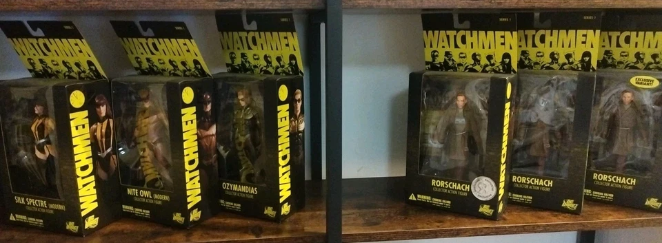 Dc Direct Watchmen Wave 1 All Rorschach Complete Opened - Immagine 1 di 4
