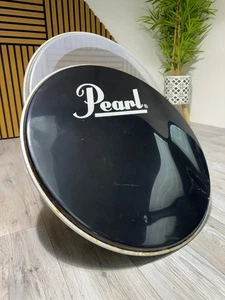 Pearl Bass 22" Drum Heads (Pair) / Black & Clear #OC38 - Picture 1 of 7