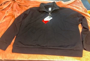 Member’s Mark Women’s Sandwash Quarter Zip Size XL Black NWT Free Shipping Z6 - Picture 1 of 5