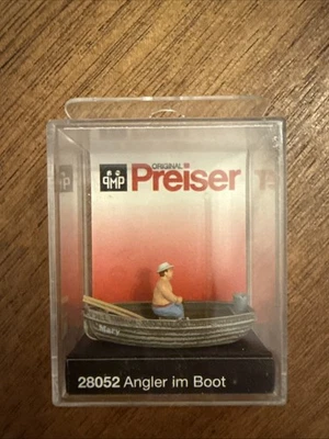 Figura Preiser 28052 Pescador en Barco Que Es Una Figura Miniatura Detallada Nueva Foto 1 de 4