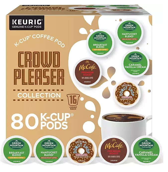 Keurig Crowd Pleaser Variety Pack Single Serve Pods 80 ct.