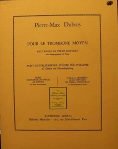 Posaune & Klavier 8 mittlere Stücke als Studien von Pierre-Max Dubois Neu  - Bild 1 von 4