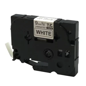 Black on White Label Tape Compatible for Brother TZ Tze 221 TZe221 9mm P-Touch - Picture 1 of 2