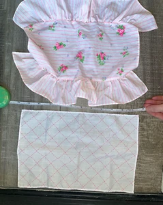 Ropa de cama Barbie rosa y blanca de los años 90 - Imagen 1 de 5