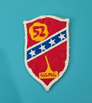 USMC Marine 52nd Defense Battalion-Cut Edge-White Back Patch-------WW-II* - Image 1 of 3